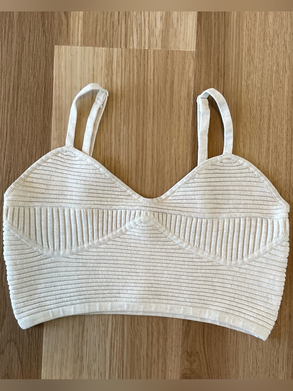 Aerie Take Charge Sweater Textured Rib Knit Crop Top Corset Medium Balletcore